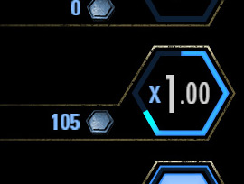 Designed a meter for the HUD display that conveys information about alternate currency with multiplier.