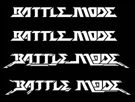 Battlemode typeface iteration.