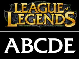 Designed a typeface based around the League of Legends logo.